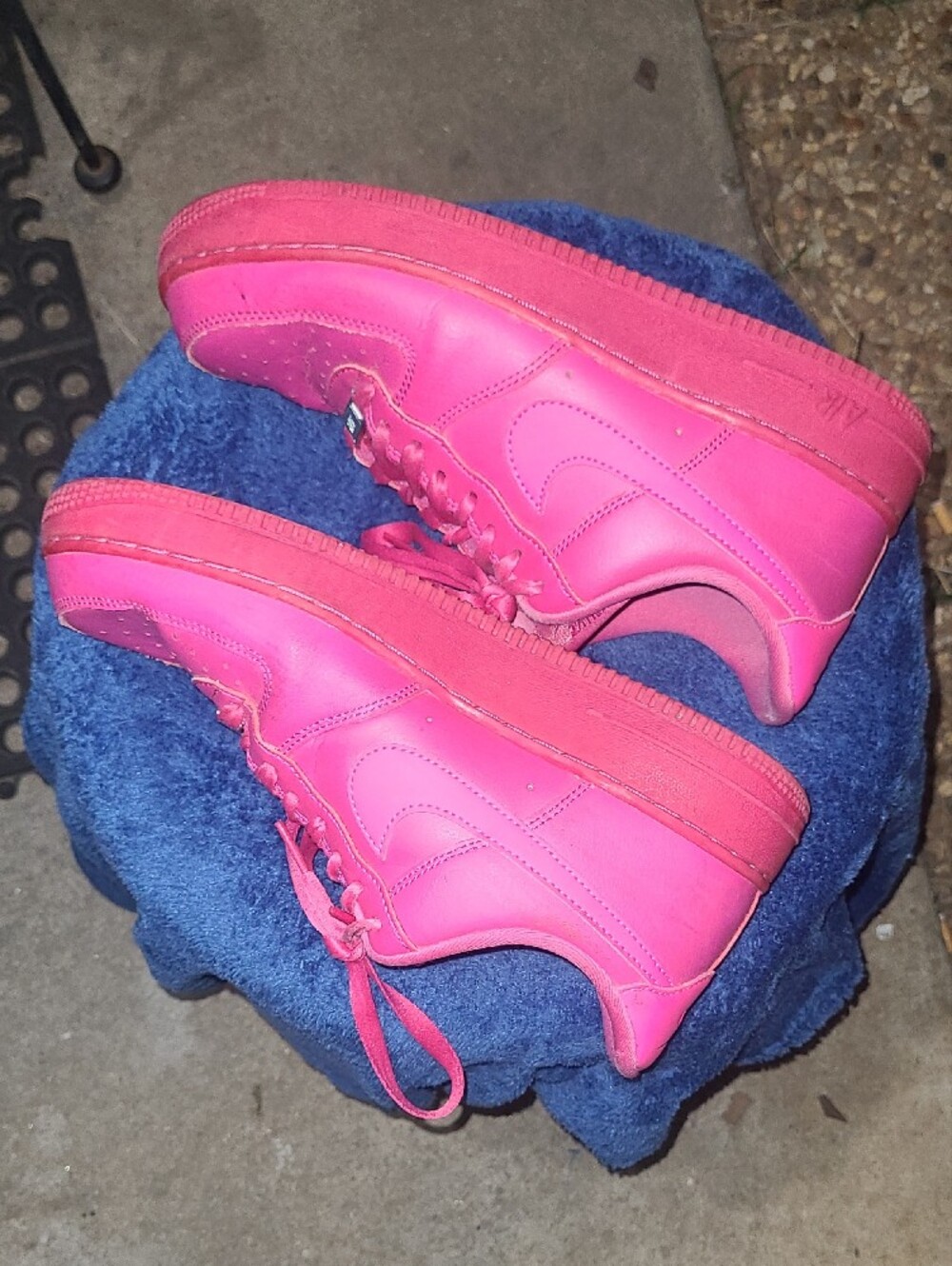 Nike Air Force 1 Fireberry Pink Sneakers Womens Size 9 - Picture 4 of 14
